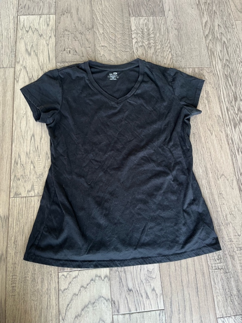 Champion Black V-Neck Short Sleeve Tee